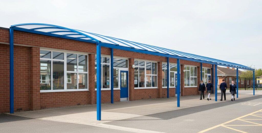 Curved Monopitch Canopy